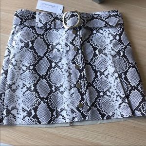 NWT Nasty Gal Faux Snake Skin leather skirt